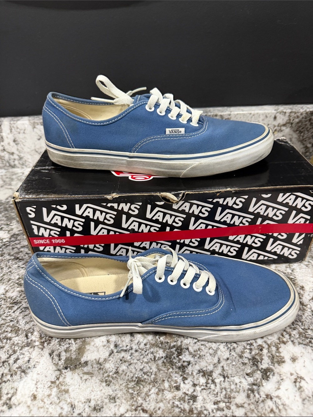 Vans Authentic Canvas Sneakers - Blue with White Trim